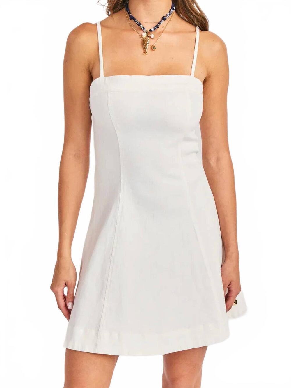 NEW SAGE THE LABEL clear eyes mini dress in white